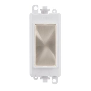 Click GridPro Blank Module White Brushed Stainless