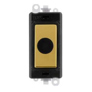 Click GridPro 20A Flex Outlet Module Black Polished Brass
