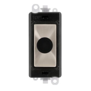 Click GridPro 20A Flex Outlet Module Black Brushed Stainless