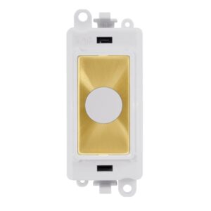 Click GridPro 20A Flex Outlet Module White Satin Brass