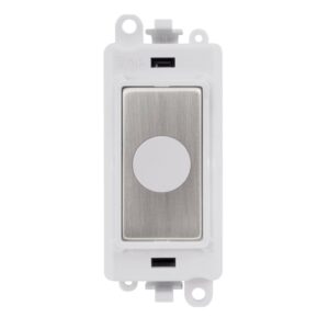 Click GridPro 20A Flex Outlet Module White Stainless Steel