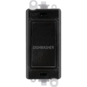 Click GridPro 20Ax Double Pole Switch Module Black Dishwasher