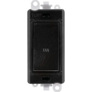 Click GridPro 20Ax Double Pole Switch Module Black Fan
