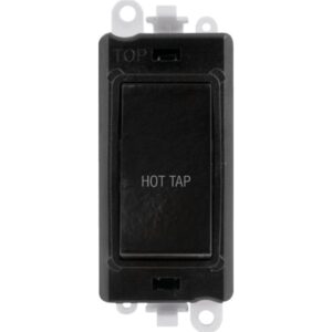 Click GridPro 20Ax Double Pole Switch Module Black Hot Tap
