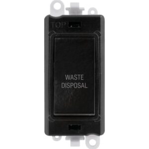Click GridPro 20Ax Double Pole Switch Module Black Waste Disposal