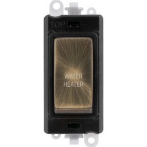 Click GridPro 20Ax Double Pole Switch Module Black Antique Brass Water Heater