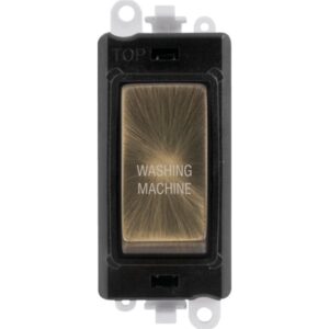 Click GridPro 20Ax Double Pole Switch Module Black Antique Brass Washing Machine
