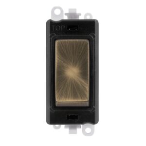 Click GridPro 20Ax Double Pole Switch Module Black Antique Brass