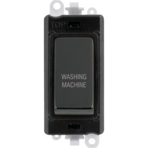Click GridPro 20Ax Double Pole Switch Module Black Black Nickel Washing Machine