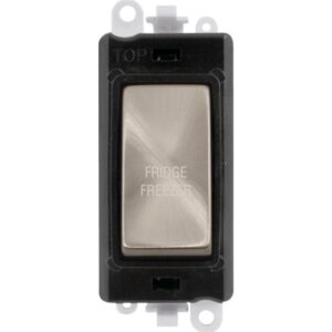 Click GridPro 20Ax Double Pole Switch Module Black Brushed Stainless Fridge Freezer