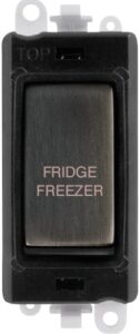 Click GridPro 20Ax Double Pole Switch Module Black Matt Bronze Fridge Freezer