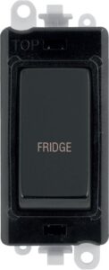 Click GridPro 20Ax Double Pole Switch Module Black Matt Black Fridge