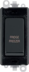 Click GridPro 20Ax Double Pole Switch Module Black Matt Black Fridge Freezer