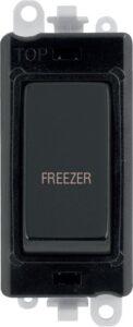 Click GridPro 20Ax Double Pole Switch Module Black Matt Black Freezer