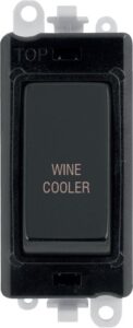 Click GridPro 20Ax Double Pole Switch Module Black Matt Black Wine Cooler
