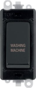 Click GridPro 20Ax Double Pole Switch Module Black Matt Black Washing Machine