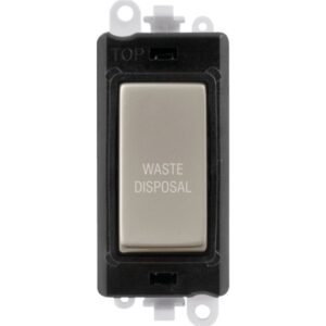 Click GridPro 20Ax Double Pole Switch Module Black Pearl Nickel Waste Disposal