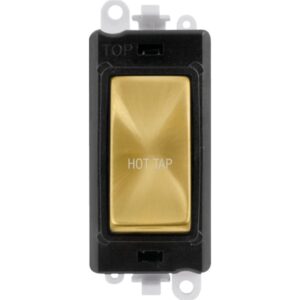 Click GridPro 20Ax Double Pole Switch Module Black Satin Brass Hot Tap
