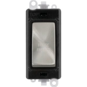 Click GridPro 20Ax Double Pole Switch Module Black Satin Chrome Fridge Freezer