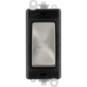 Click GridPro 20Ax Double Pole Switch Module Black Satin Chrome Waste Disposal