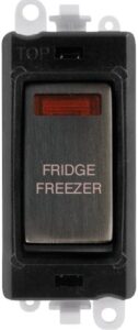 Click GridPro 20Ax Double Pole Switch With Neon Module Black Matt Bronze Fridge Freezer