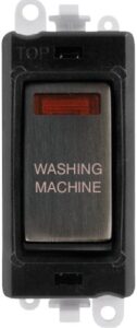 Click GridPro 20Ax Double Pole Switch With Neon Module Black Matt Bronze Washing Machine