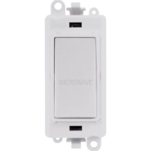 Click GridPro 20Ax Double Pole Switch Module Polar White Microwave