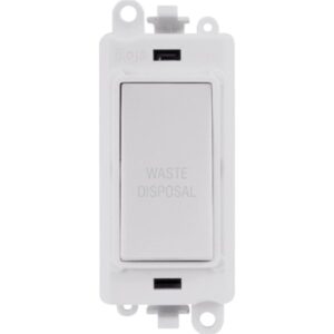 Click GridPro 20Ax Double Pole Switch Module Polar White Waste Disposal