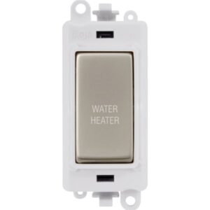 Click GridPro 20Ax Double Pole Switch Module Polar White Pearl Nickel Water Heater
