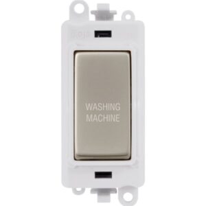 Click GridPro 20Ax Double Pole Switch Module Polar White Pearl Nickel Washing Machine
