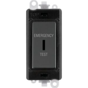 Click GridPro 20Ax Double Pole Keyswitch Emergency Test Black Black Nickel