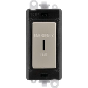 Click GridPro 20Ax Double Pole Keyswitch Emergency Test Black Pearl Nickel