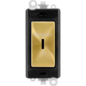 Click GridPro 20Ax Double Pole Keyswitch Emergency Test Black Satin Brass