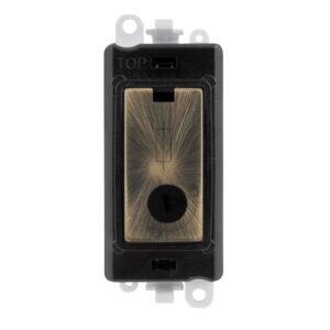 Click GridPro 13A Fused Lockable Module Black Antique Brass