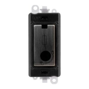 Click GridPro 13A Lockable Fuse Module Black Insert Metal Matt Bronze