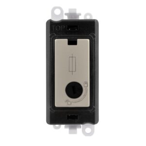 Click GridPro 13A Fused Lockable Module Black Pearl Nickel