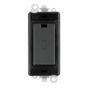 Click GridPro 13A Fused Module Black Black Nickel