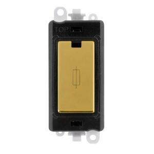 Click GridPro 13A Fused Module Black Polished Brass