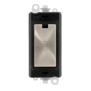 Click GridPro 13A Fused Module Black Brushed Stainless