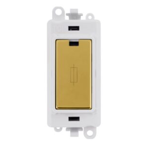 Click GridPro 13A Fused Module White Polished Brass