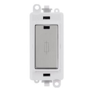 Click GridPro 13A Fused Module White Polished Chrome