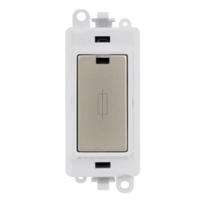 Click GridPro 13A Fused Module White Pearl Nickel