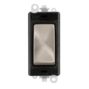Click GridPro 20Ax 3 Position Switch Module Black Brushed Stainless
