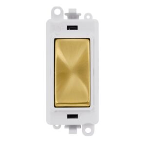 Click GridPro 20Ax 3 Position Switch Module White Satin Brass