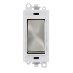 Click GridPro 20Ax 3 Position Retractive Switch Module White Satin Chrome