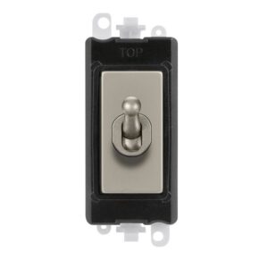 Click GridPro 20Ax Double Pole Toggle Switch Module Black Pearl Nickel