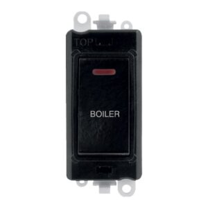 Click GridPro 20Ax Double Pole Switch With Led Module Black Boiler