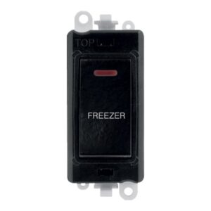 Click GridPro 20Ax Double Pole Switch With Led Module Black Freezer