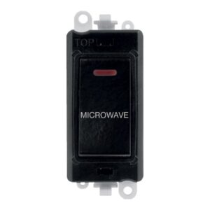 Click GridPro 20Ax Double Pole Switch With Led Module Black Microwave