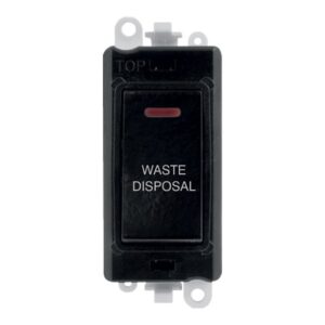 Click GridPro 20Ax Double Pole Switch With Led Module Black Waste Disposal